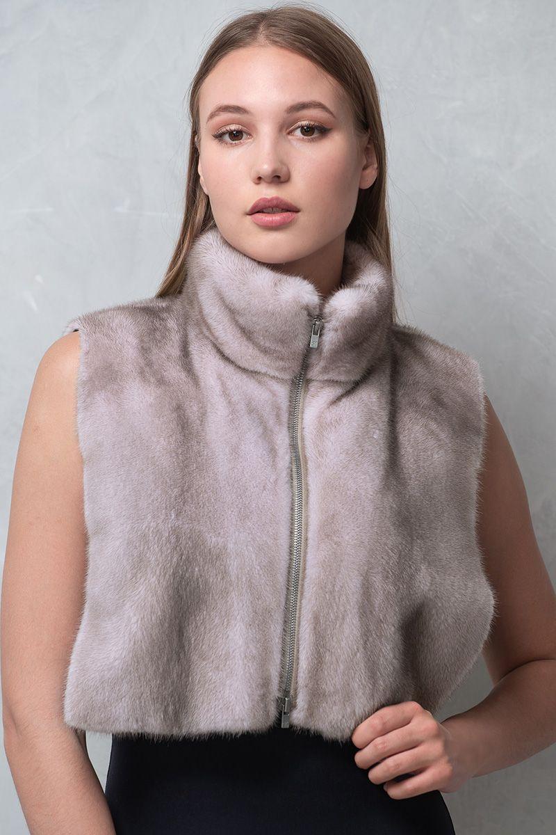 Манишка из норки фото