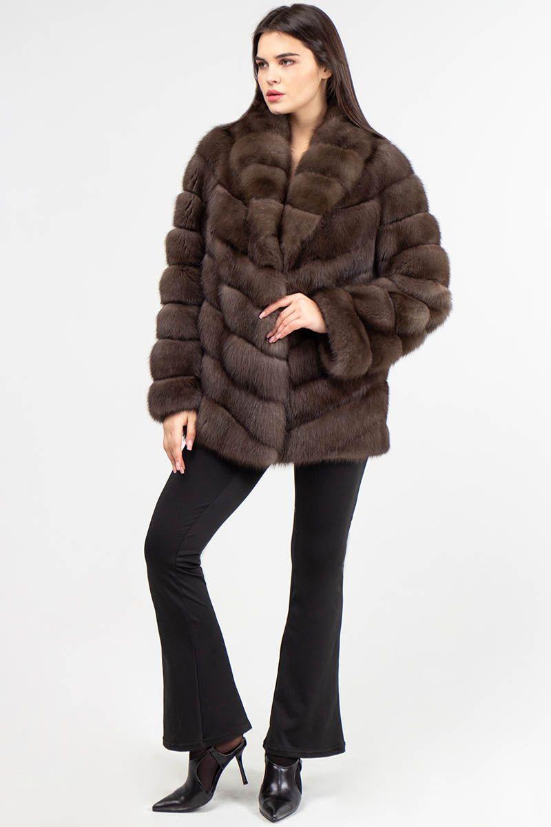 Шуба из куницы фото