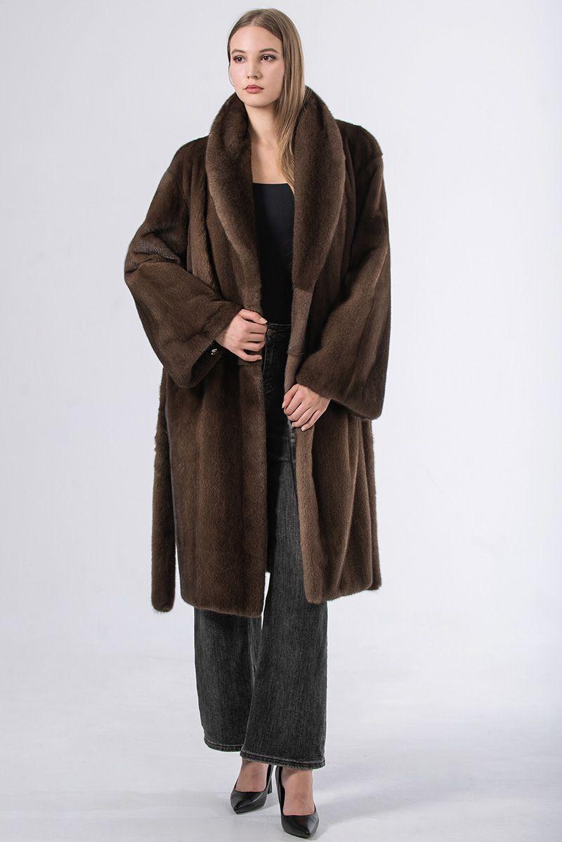 Шуба из норки фото