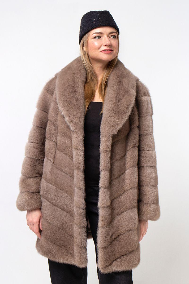 Шуба из норки фото