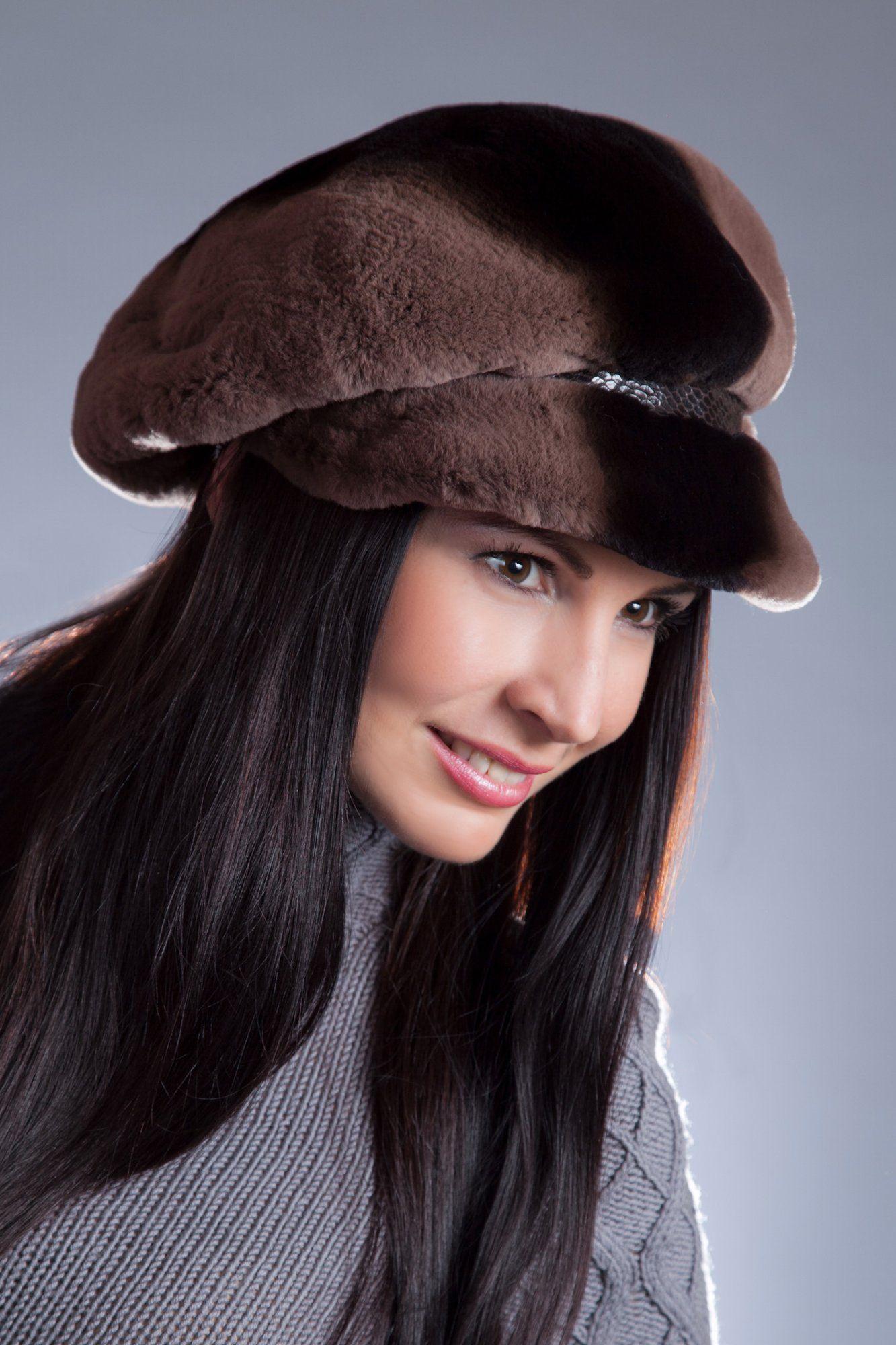 Головной убор из меха кролика фото