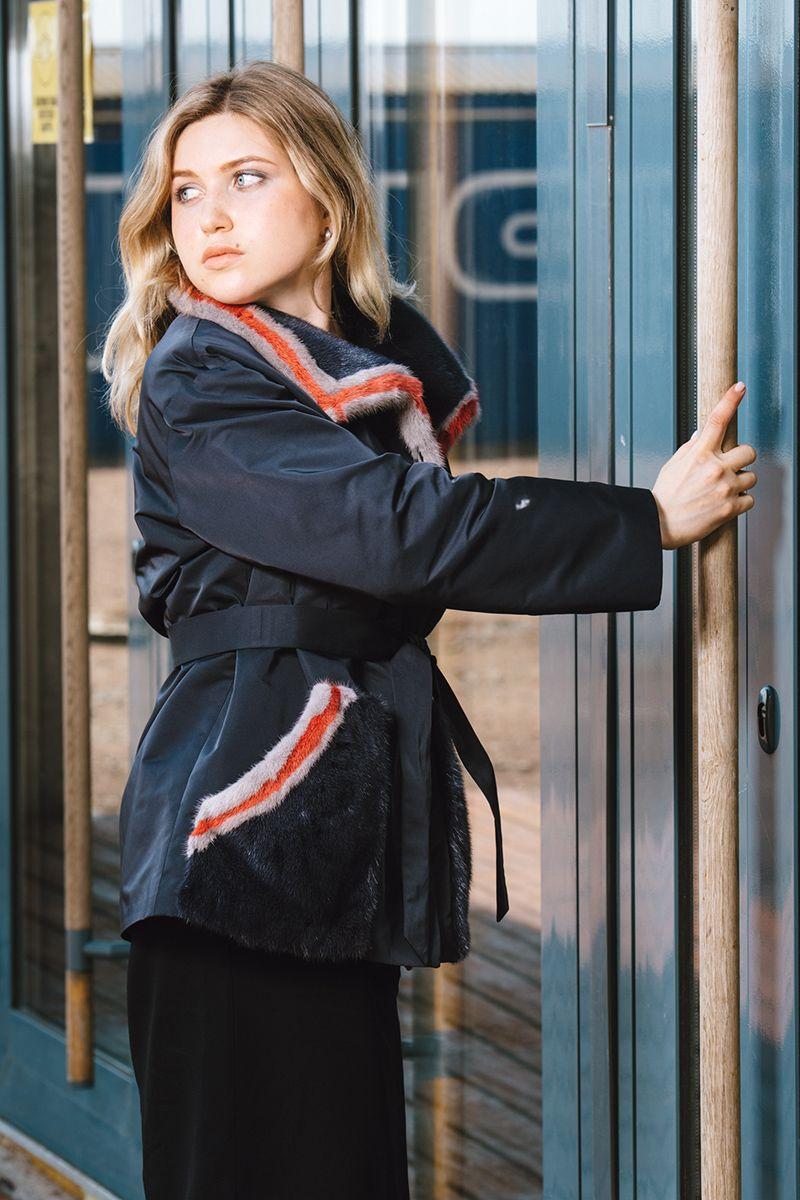 Куртка с мехом норки фото