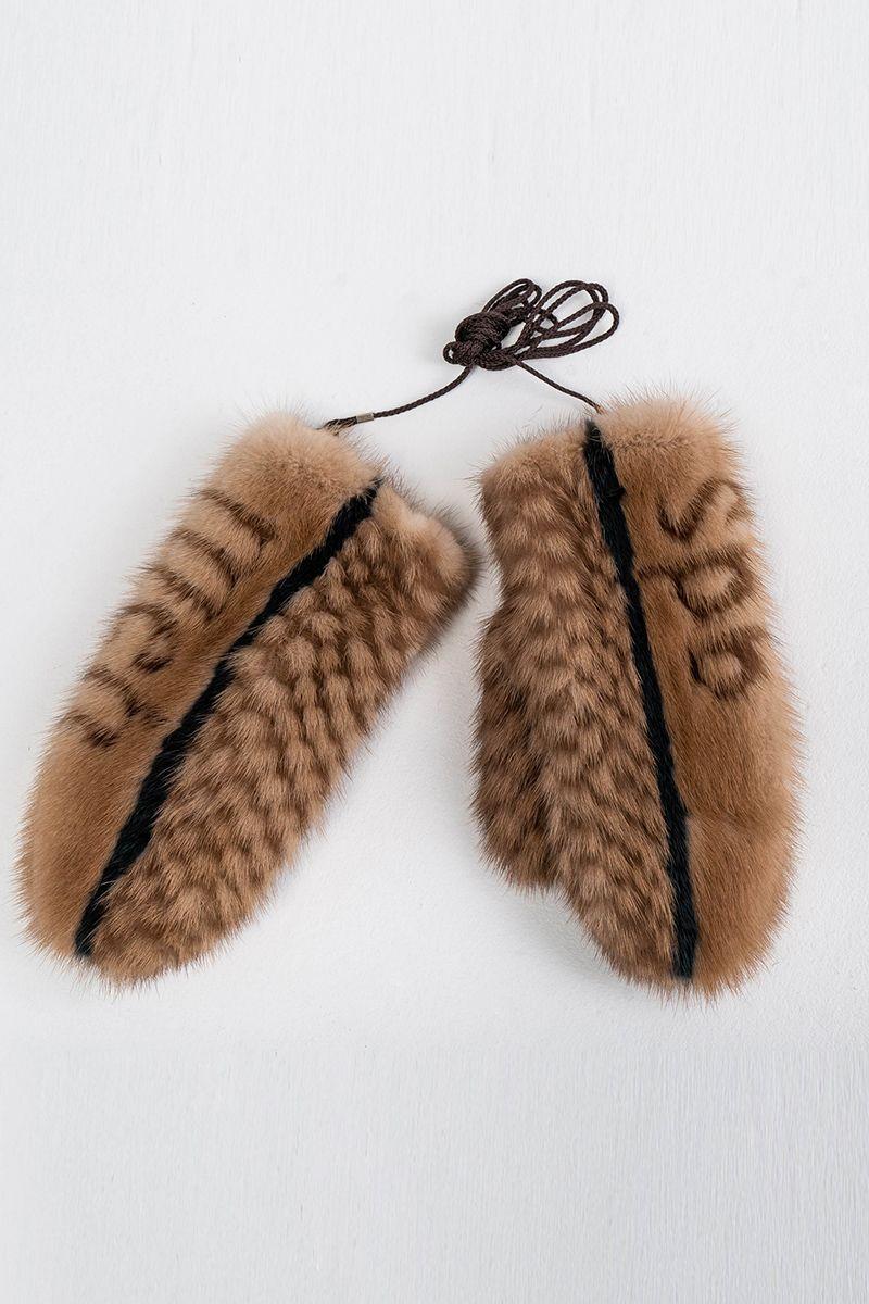 Варежки из меха норки фото