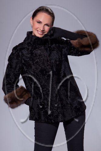 Куртка из каракульчи с отделкой из баргузинского с фото