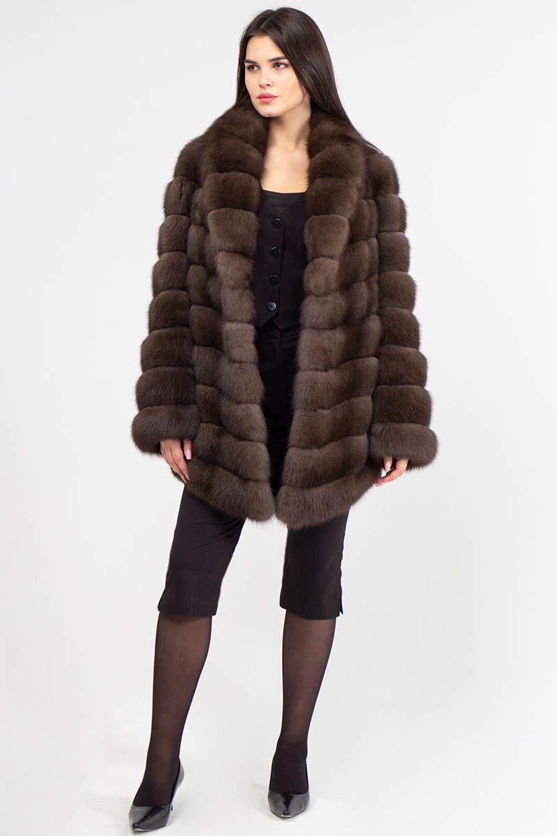 Шуба из куницы фото