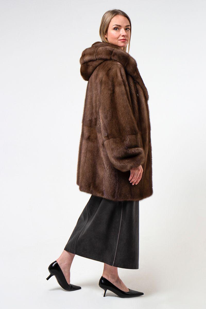 Шуба из норки фото
