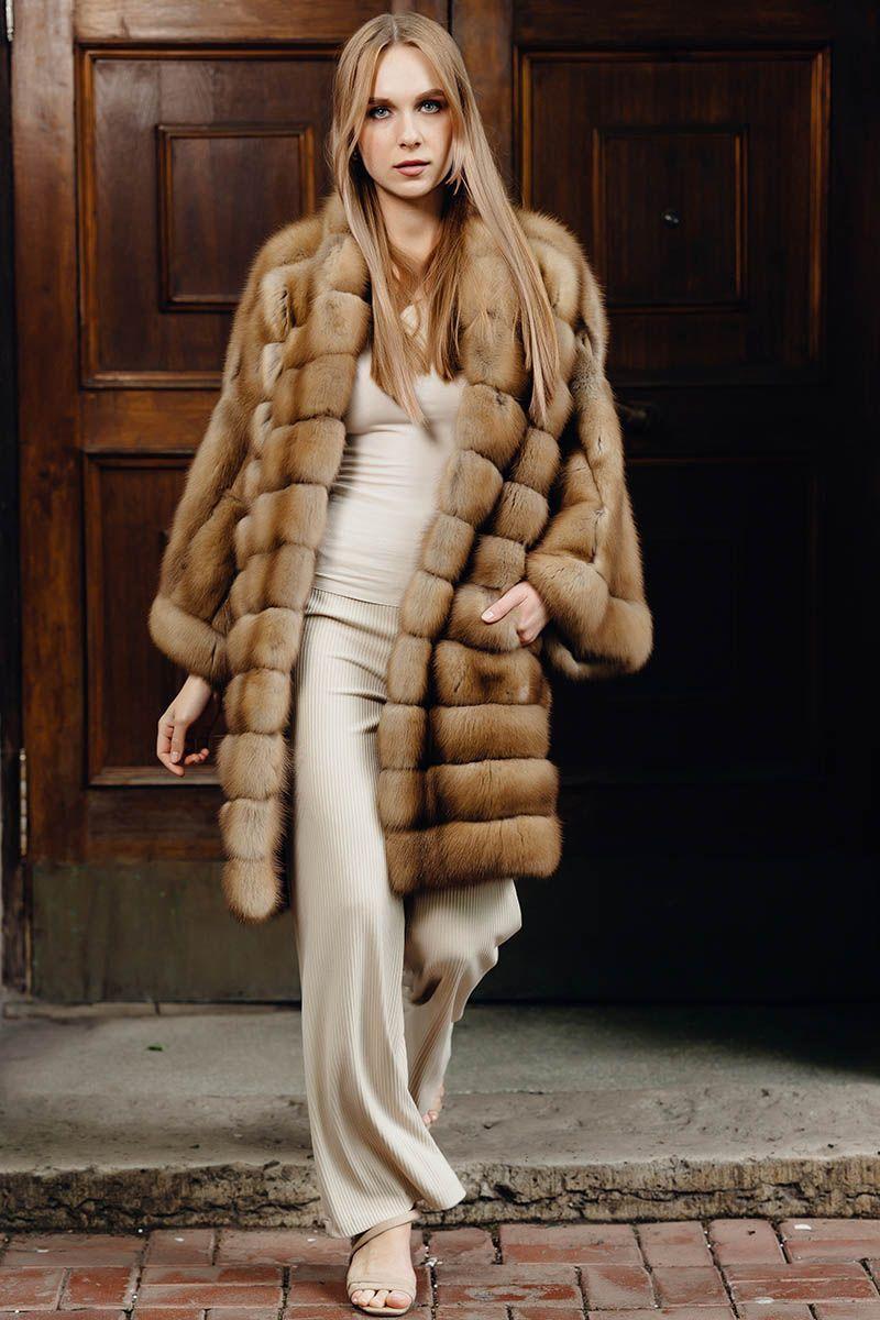 Шуба из куницы фото