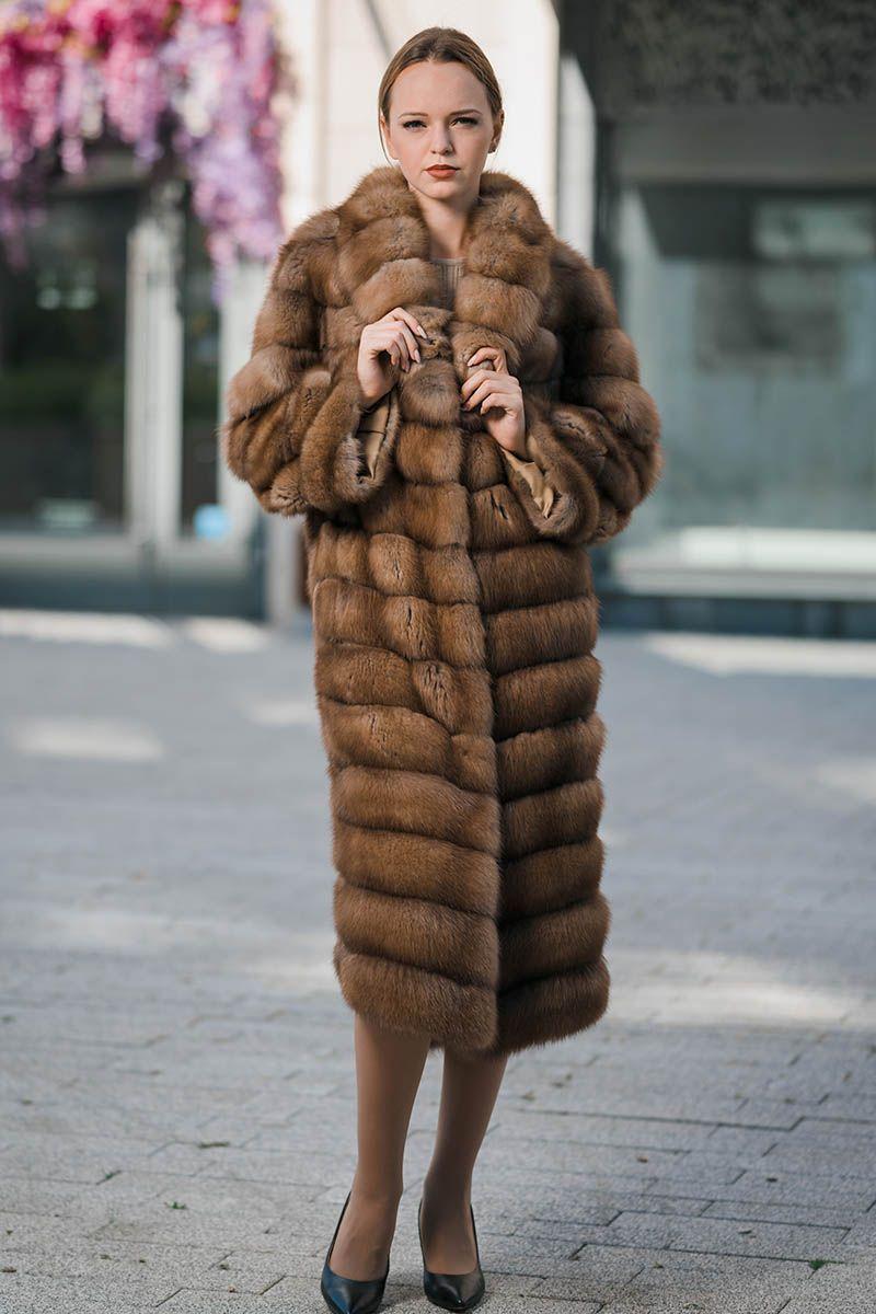 Шуба из куницы фото