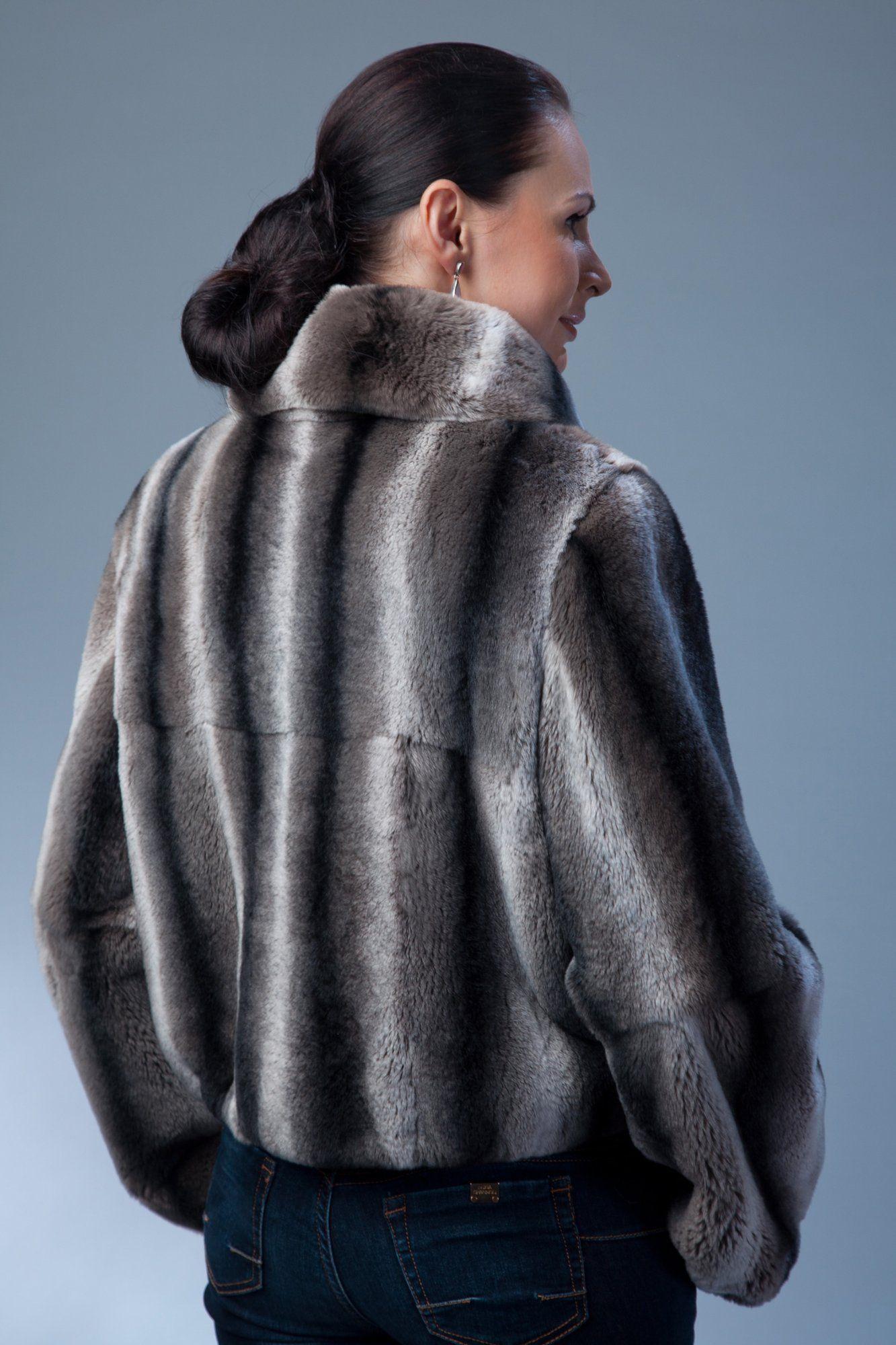 Куртка из шиншиллового кролика фото