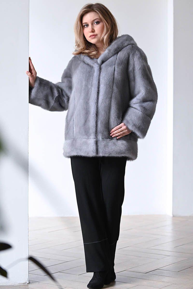 Норковая куртка скапюшоном фото