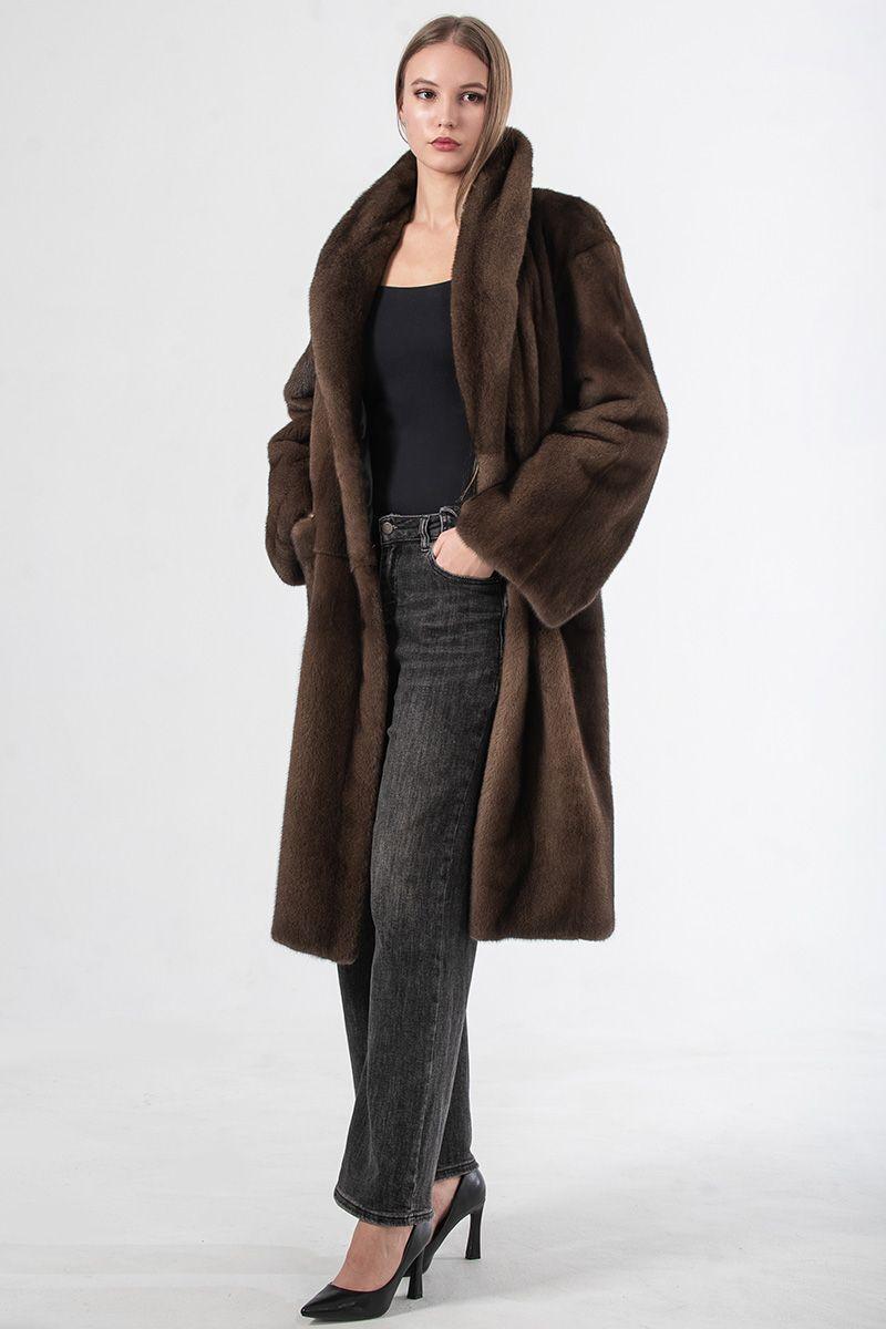 Шуба из норки фото