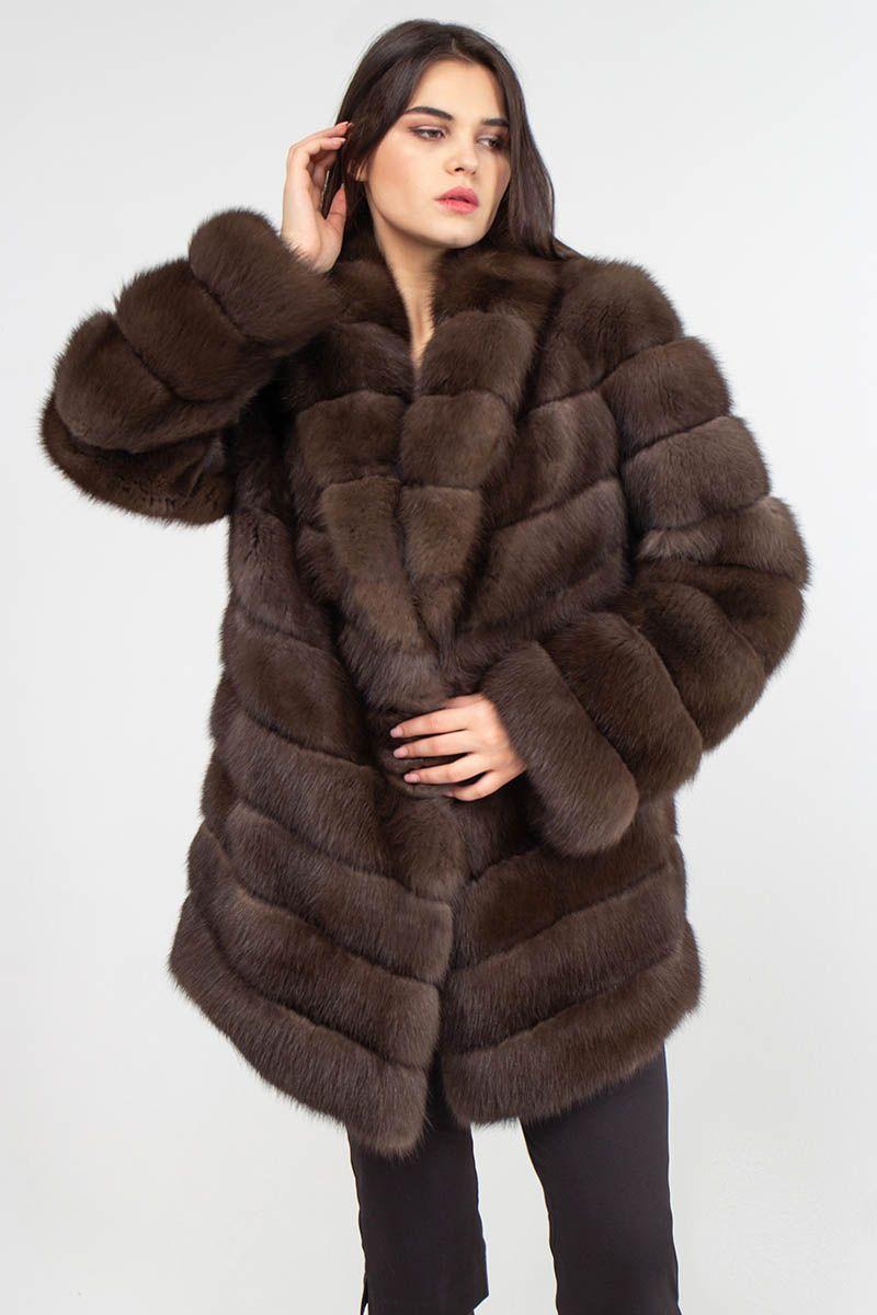 Шуба из куницы фото