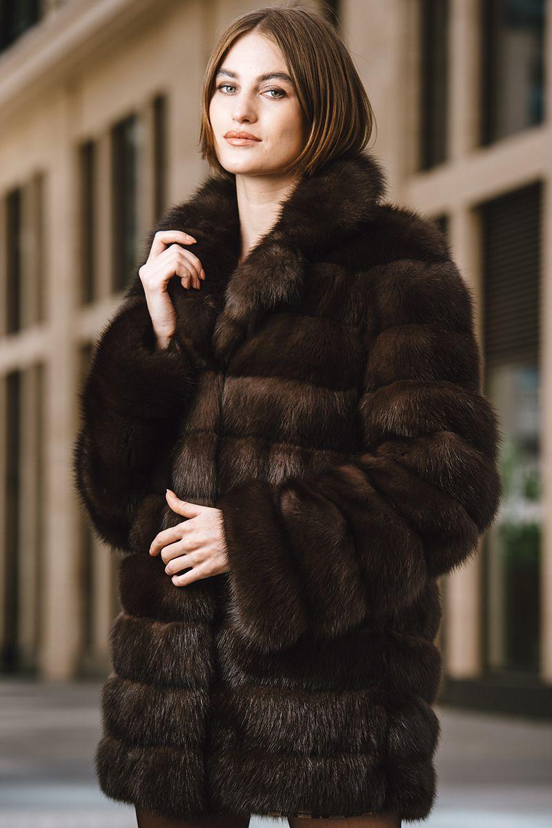 Шуба из куницы фото
