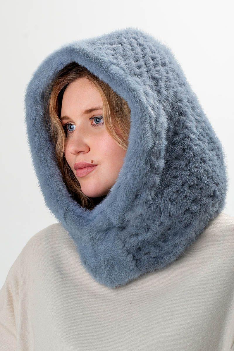 Норковый шарф-труба фото