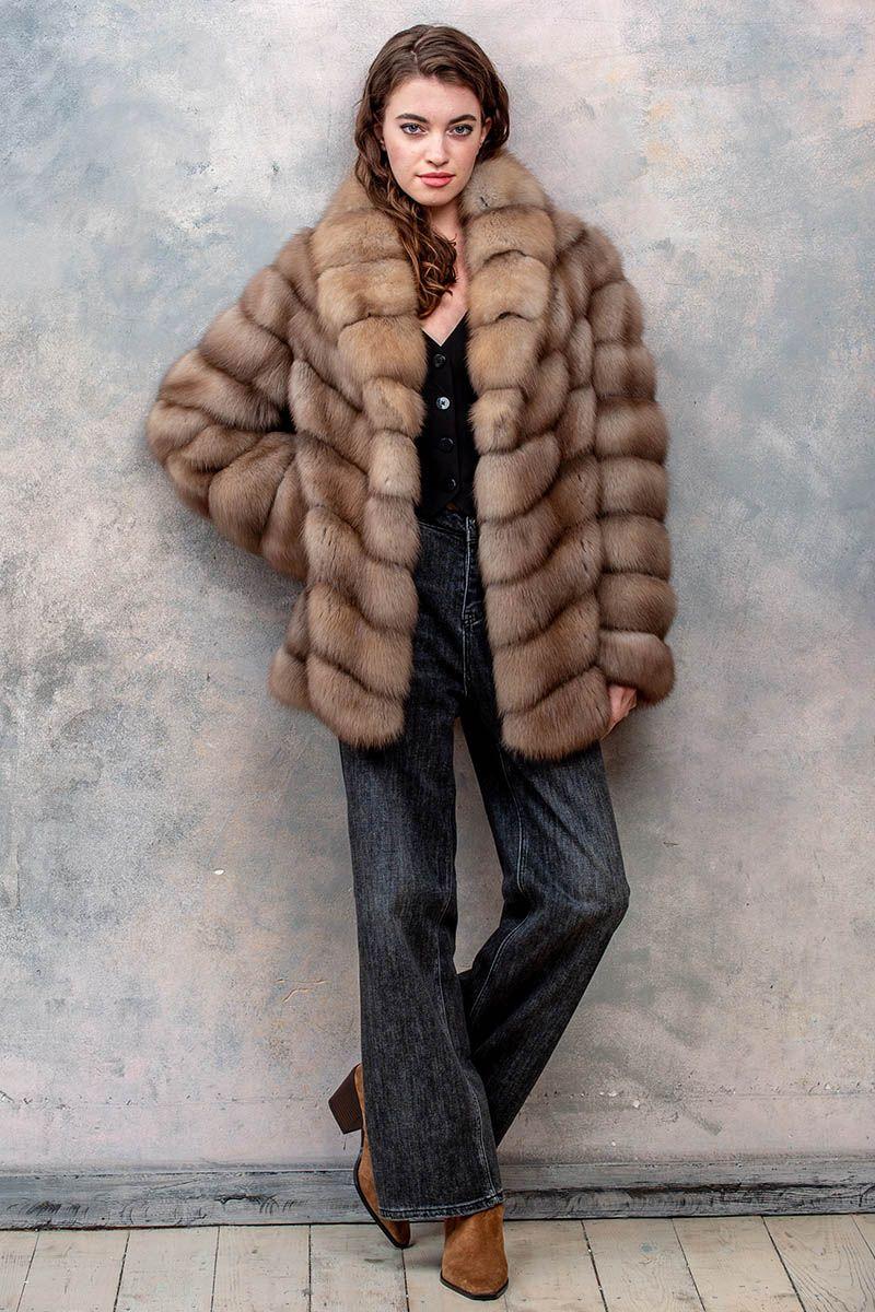 Шуба из куницы фото