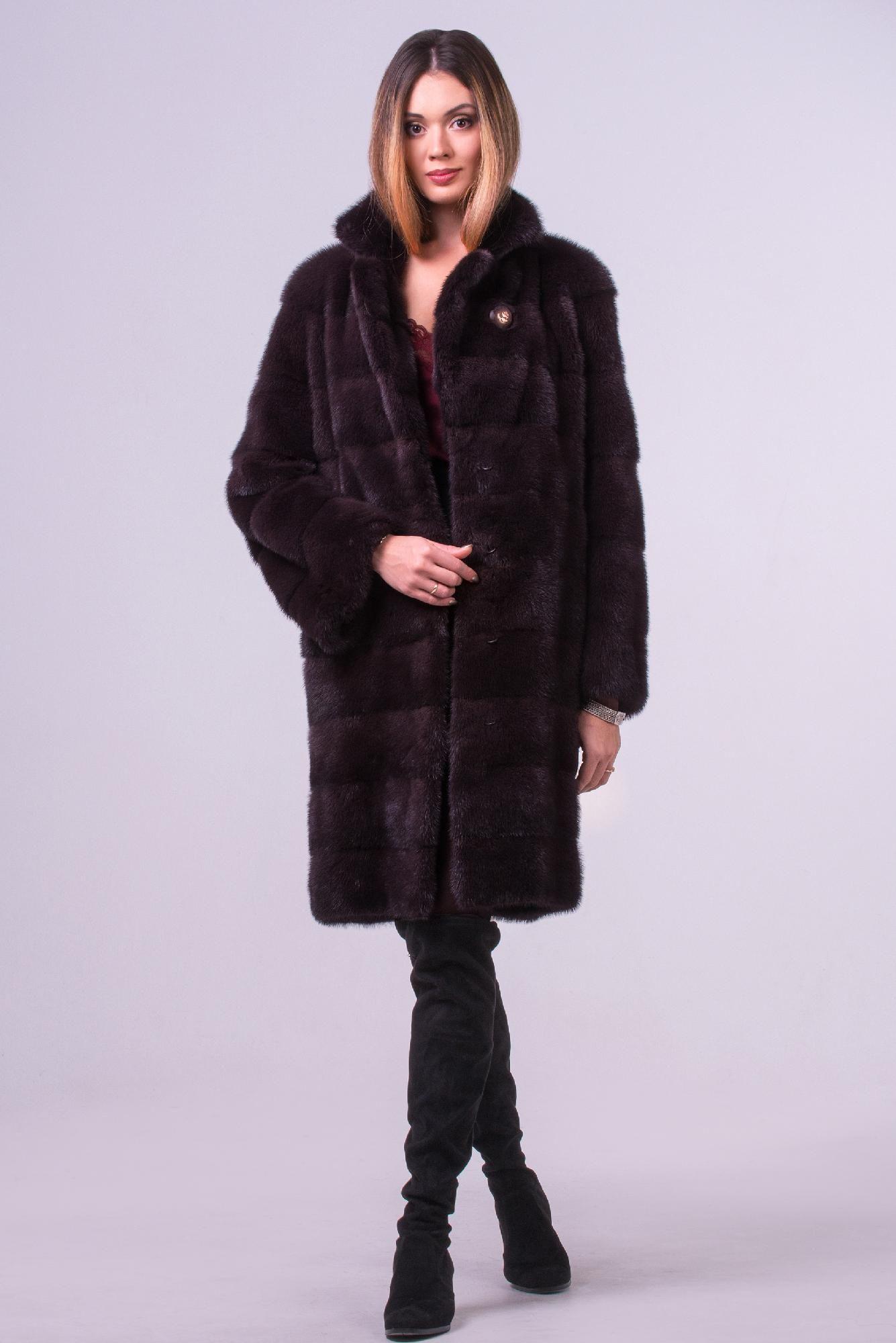 Норковая шуба с воротником фото