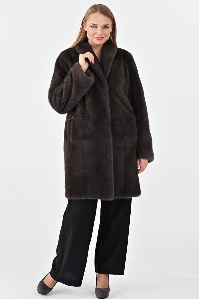 Шуба из норки фото