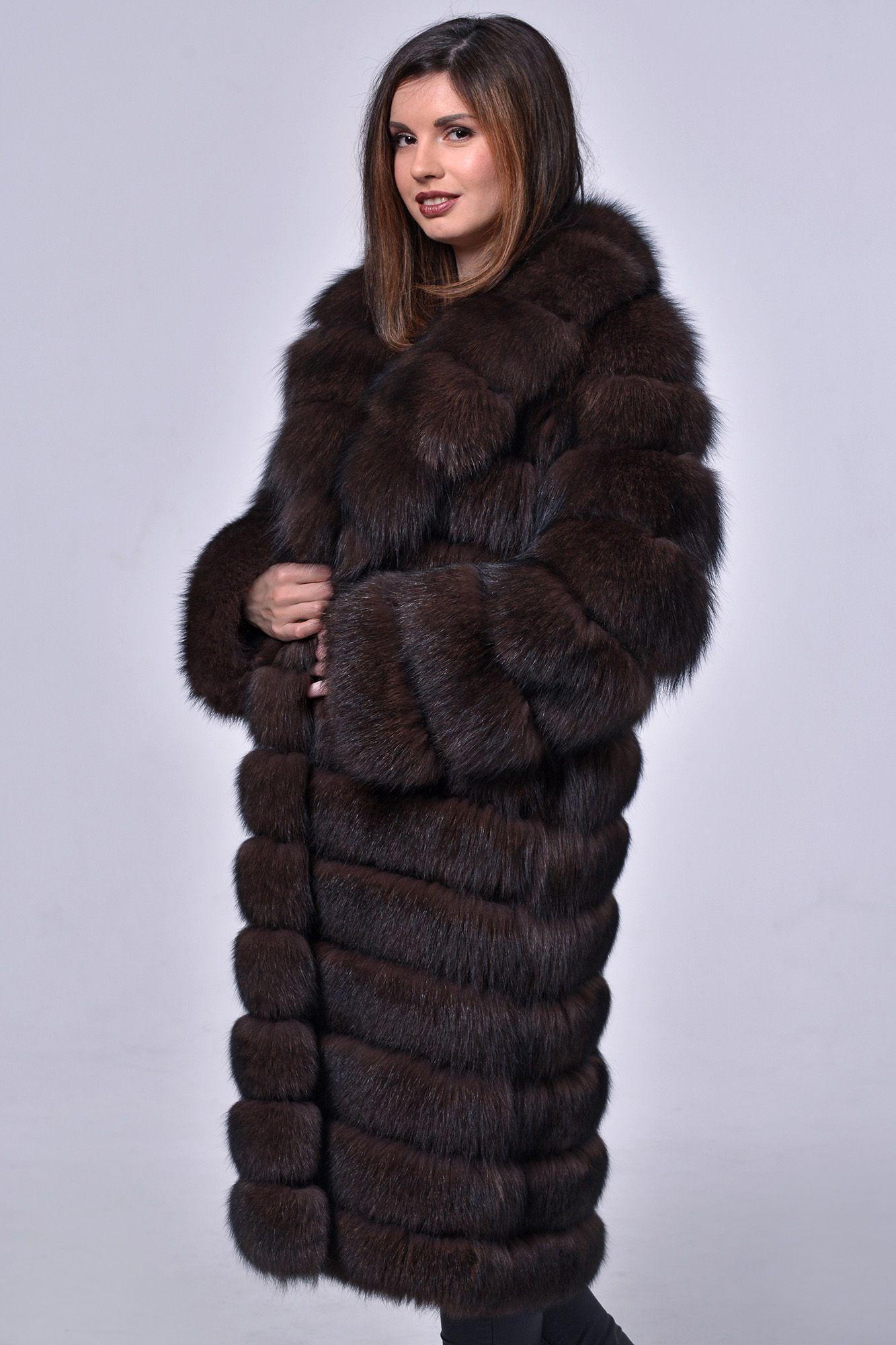 Шуба из песца фото