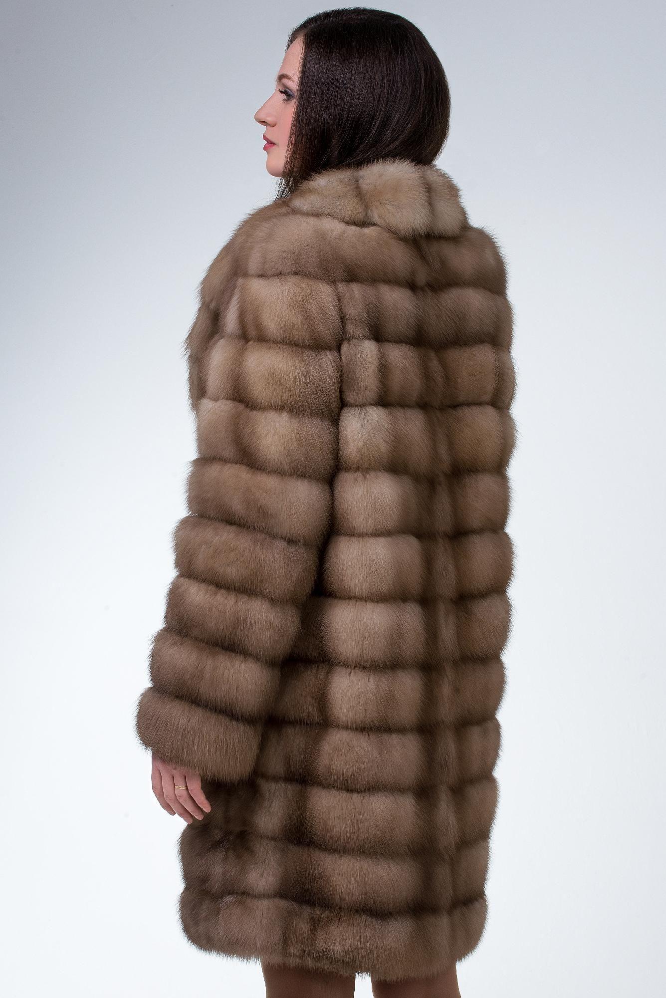 Шуба из меха куницы фото