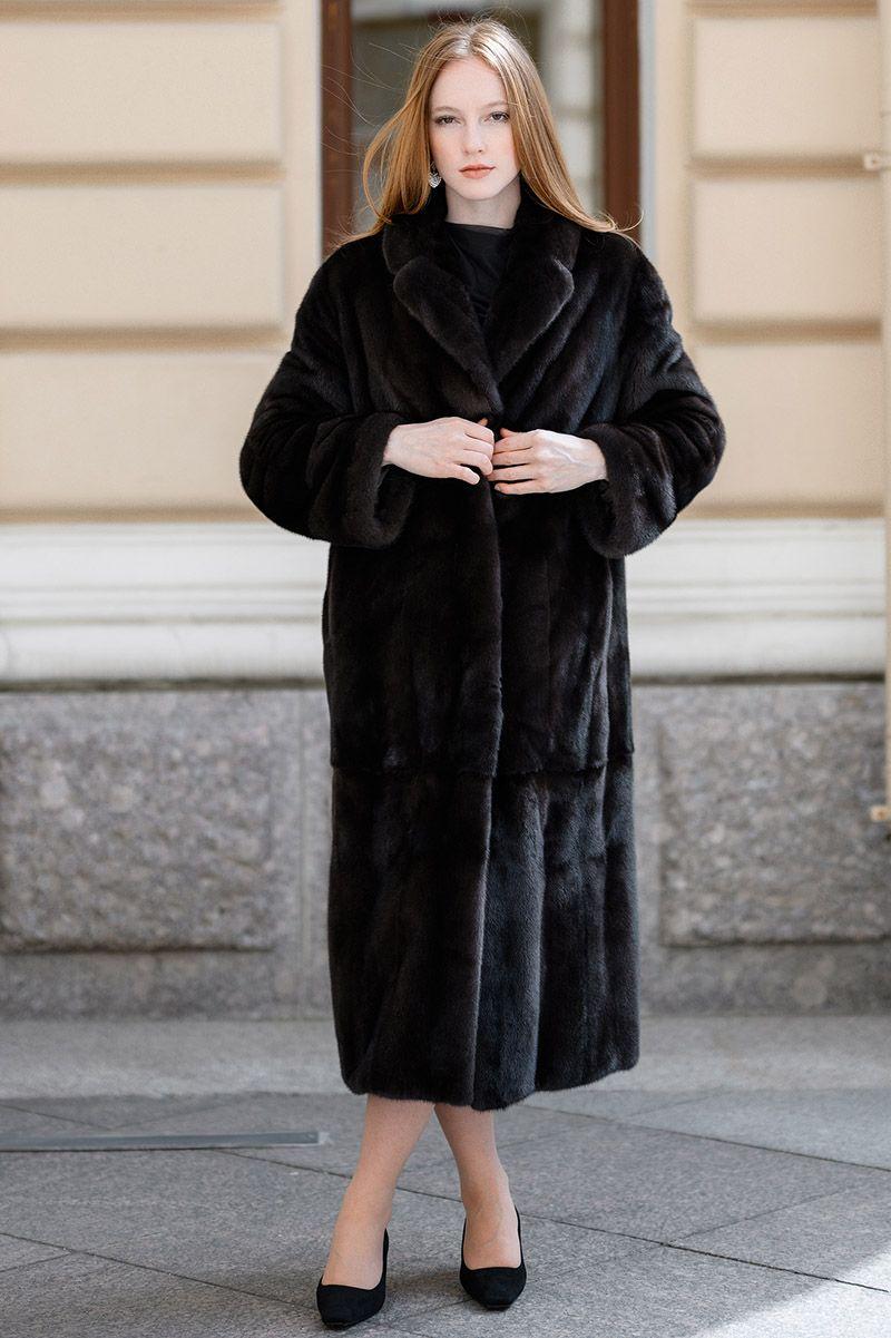 Шуба из норки фото