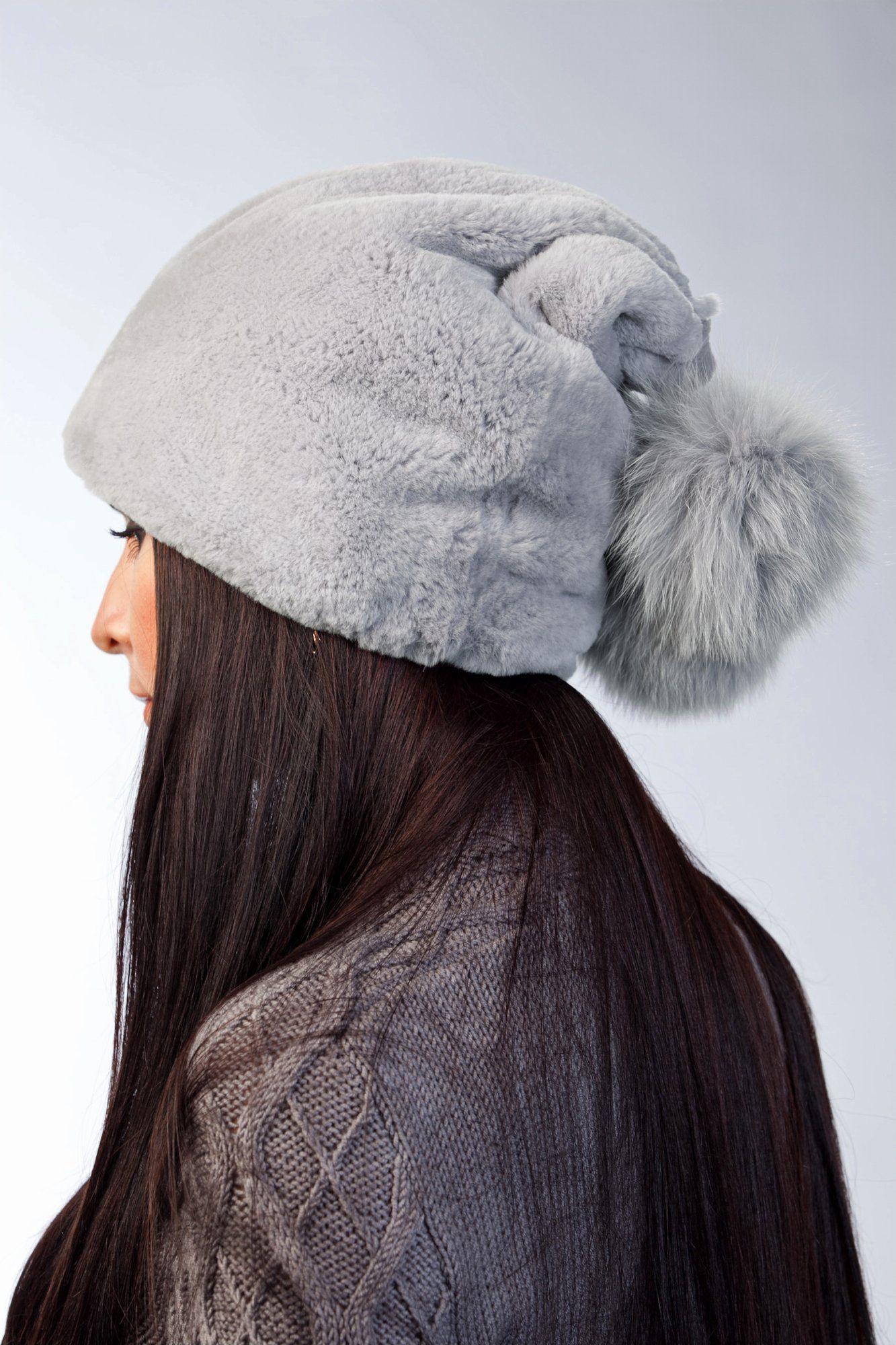 Головной убор из меха кролика фото