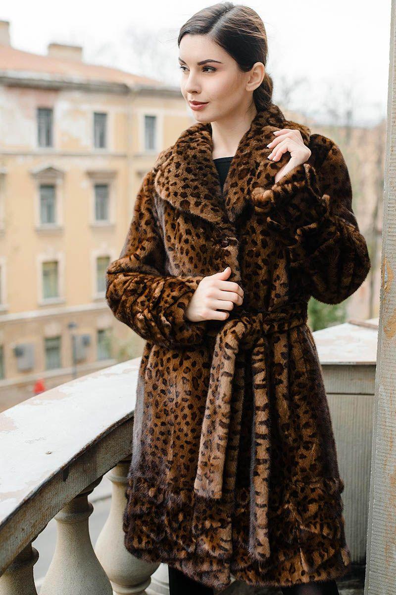 Норковая шуба с воротником фото