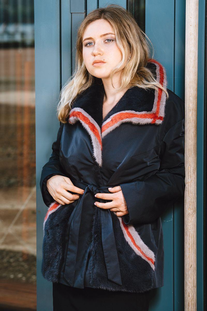 Куртка с мехом норки фото