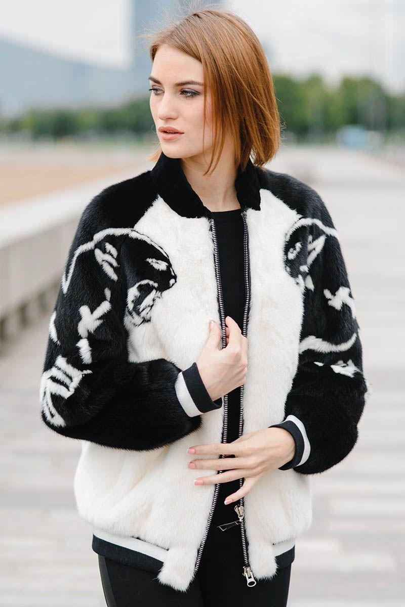 Бомбер из норки фото