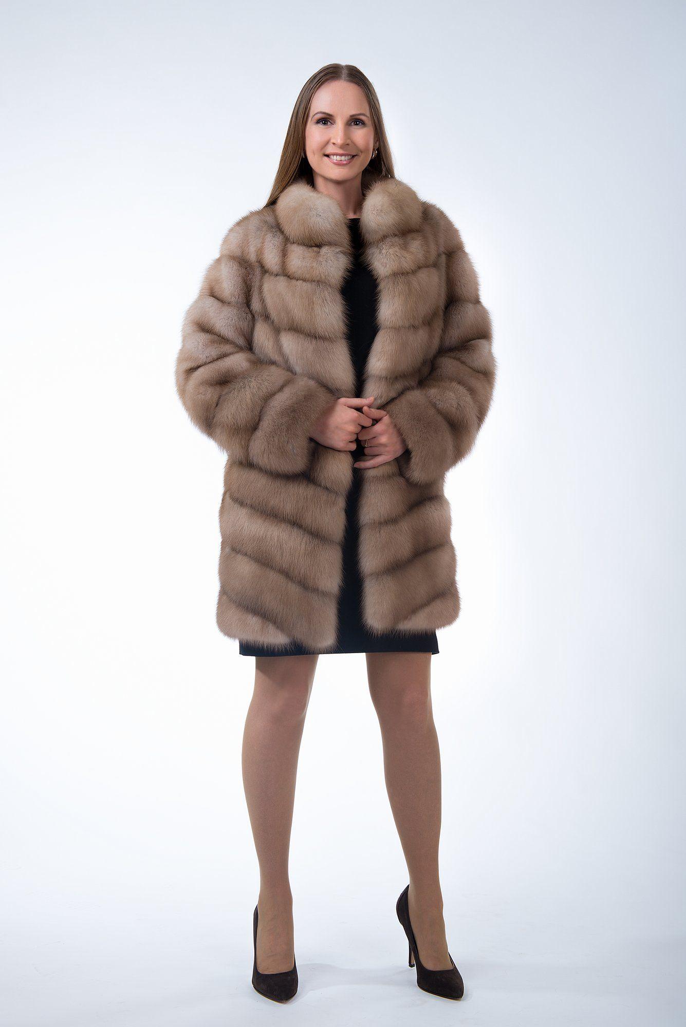 Шуба из куницы фото