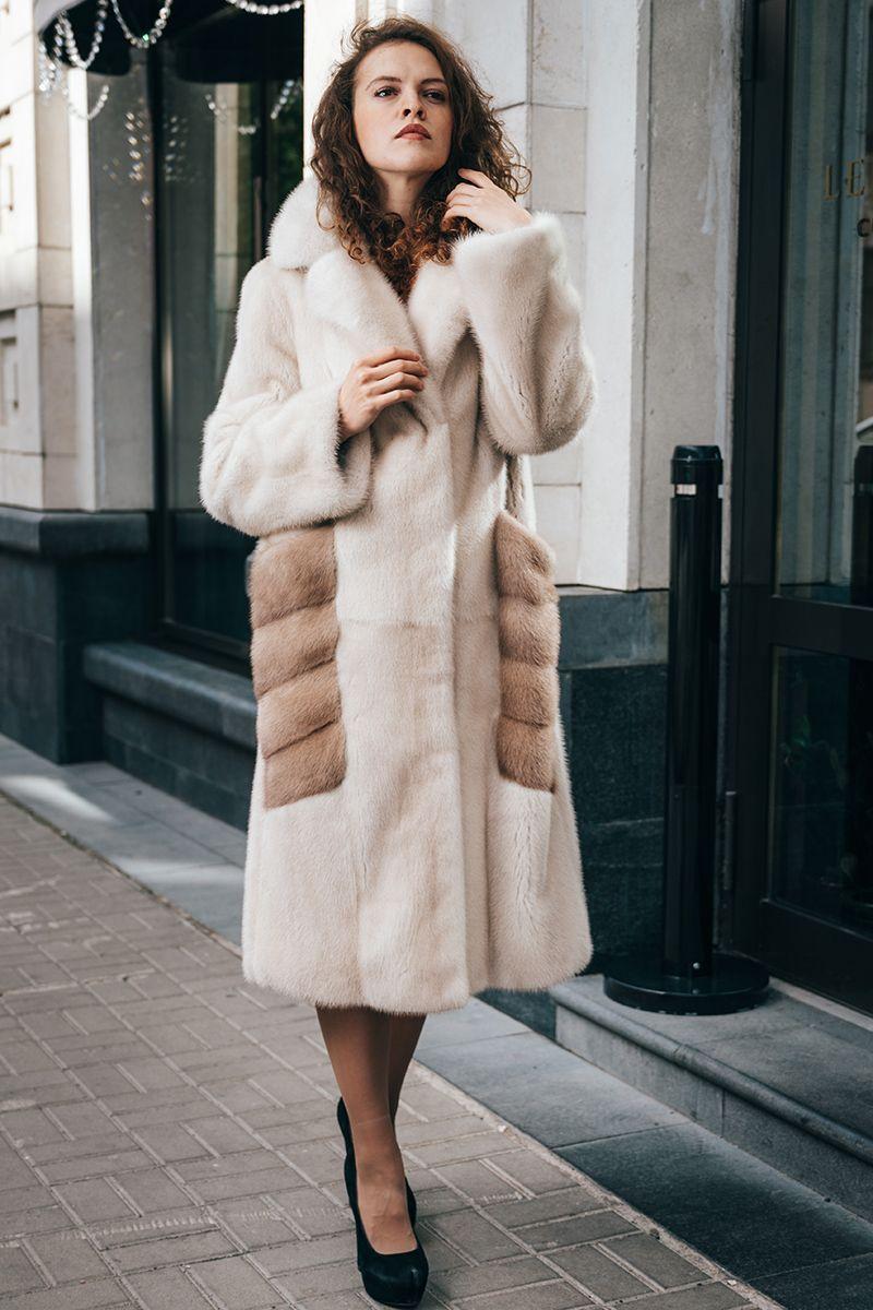 Шуба из норки фото