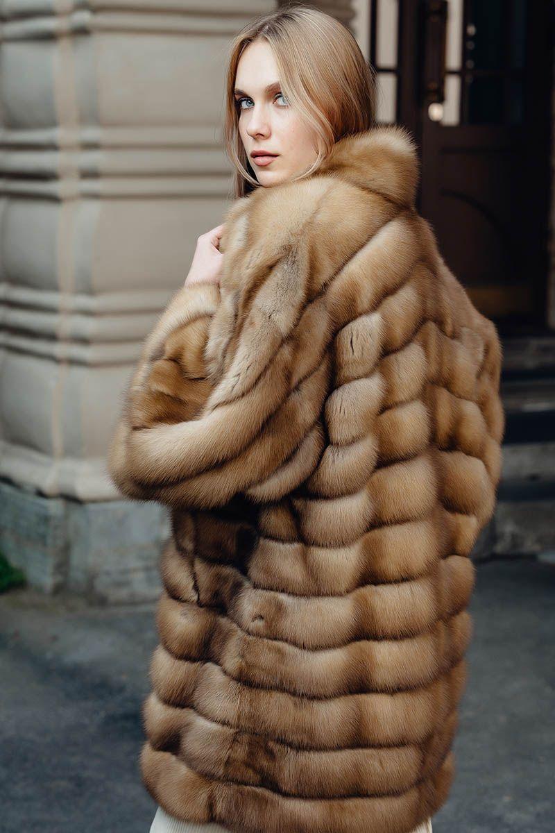 Шуба из куницы фото