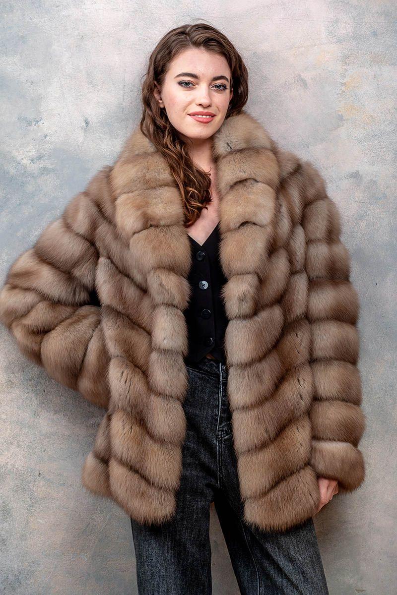 Шуба из куницы фото