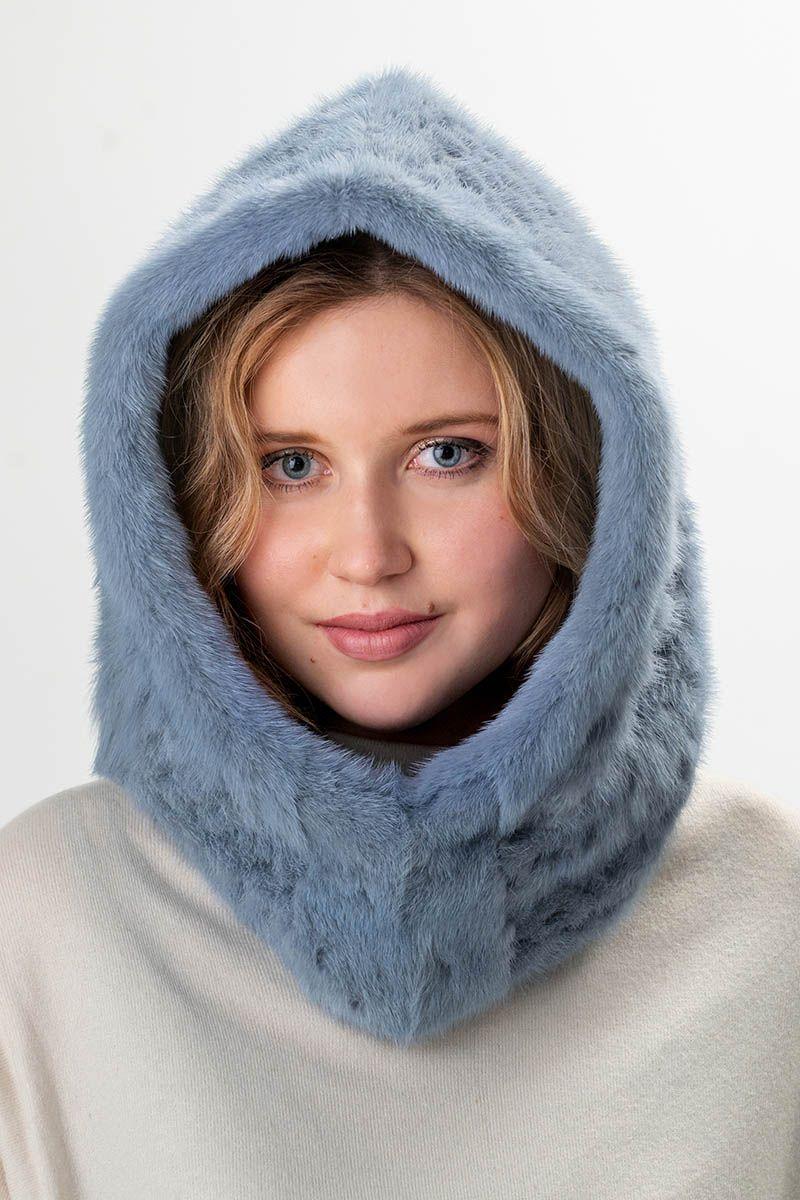 Норковый шарф-труба фото