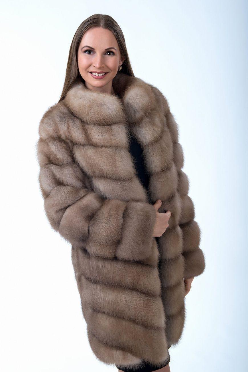 Шуба из куницы фото