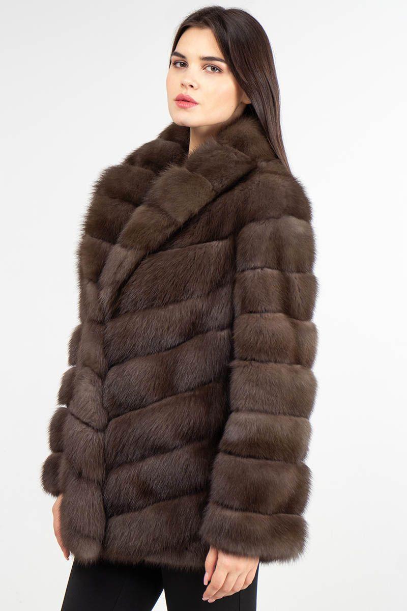 Шуба из куницы фото