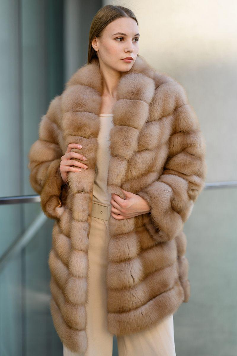 Шуба из куницы фото