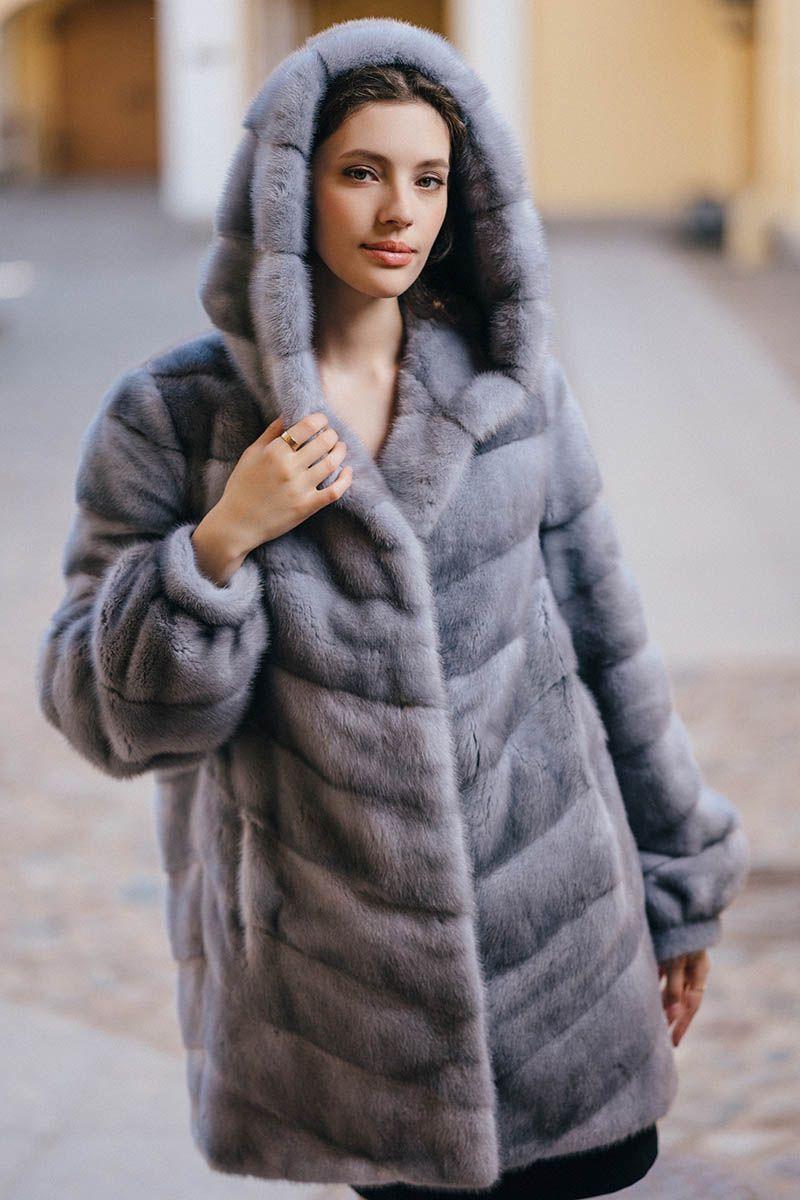 Шуба из норки фото