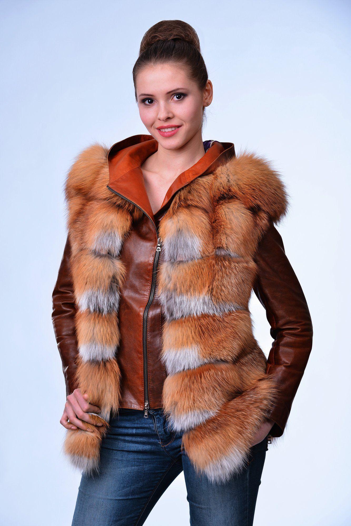 жилетка из лисы фото