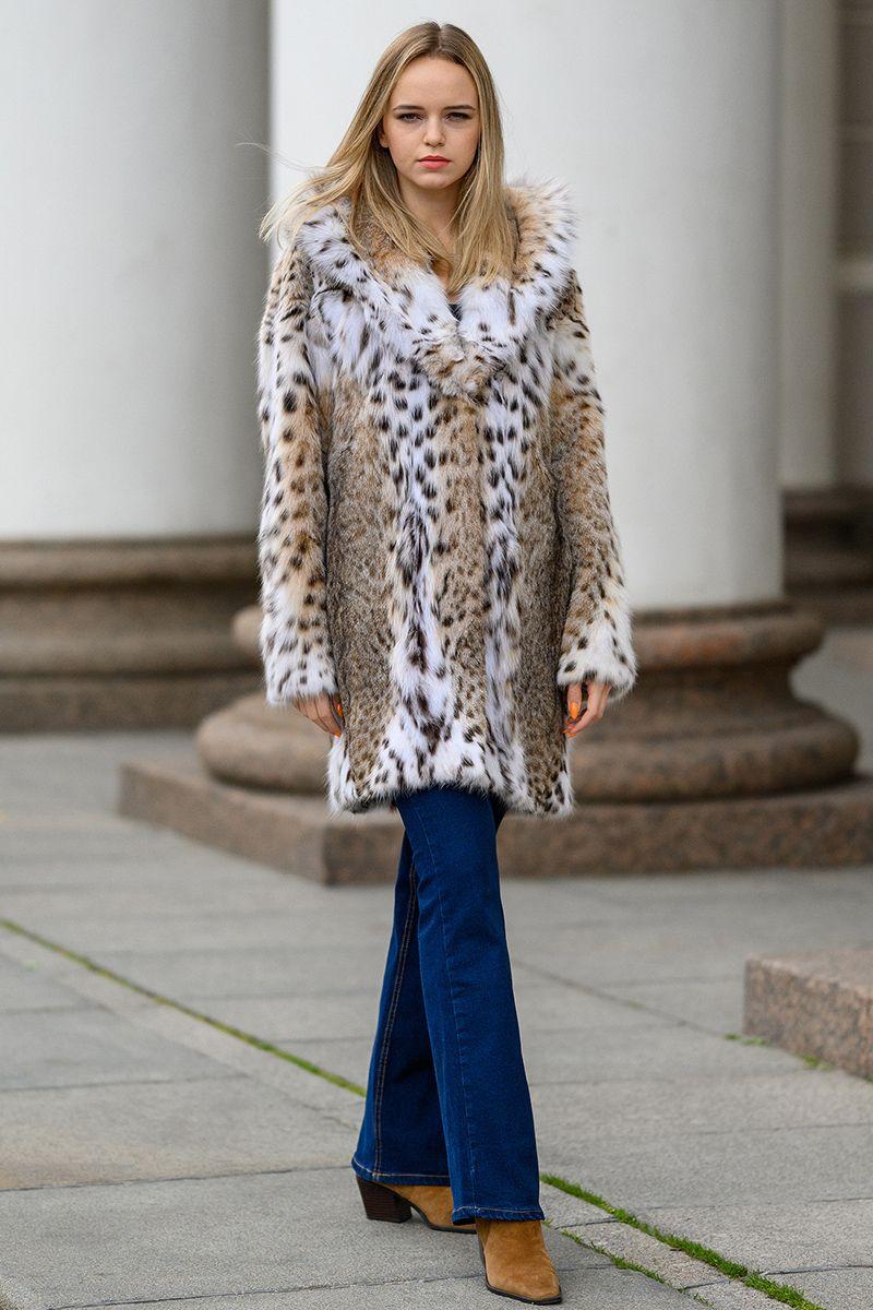 Шуба из рыси фото