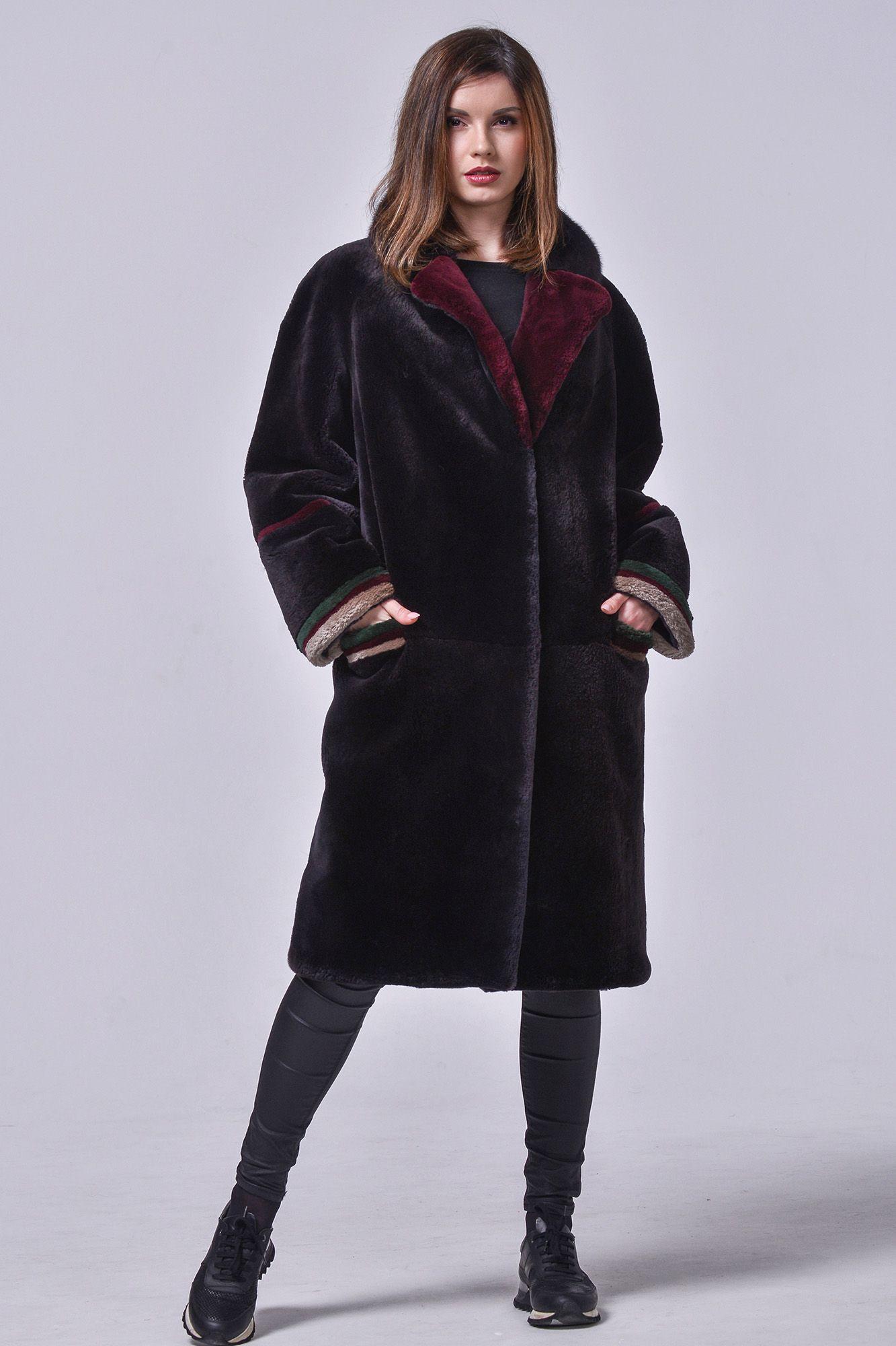 Шуба из меха бобра с норкой фото