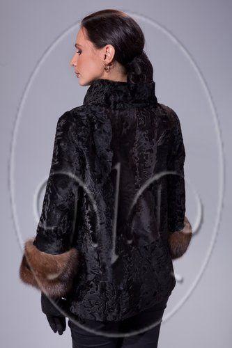 Куртка из каракульчи с отделкой из баргузинского с фото