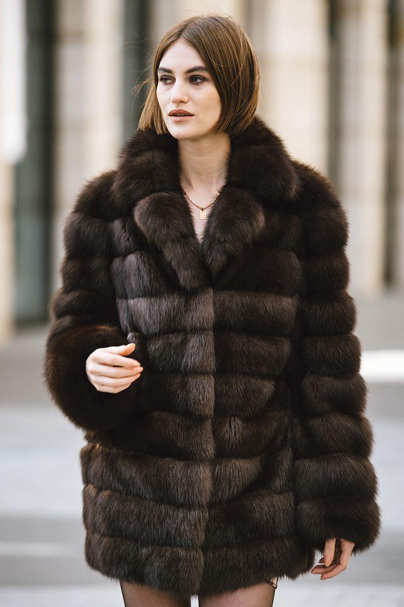 Шуба из куницы фото