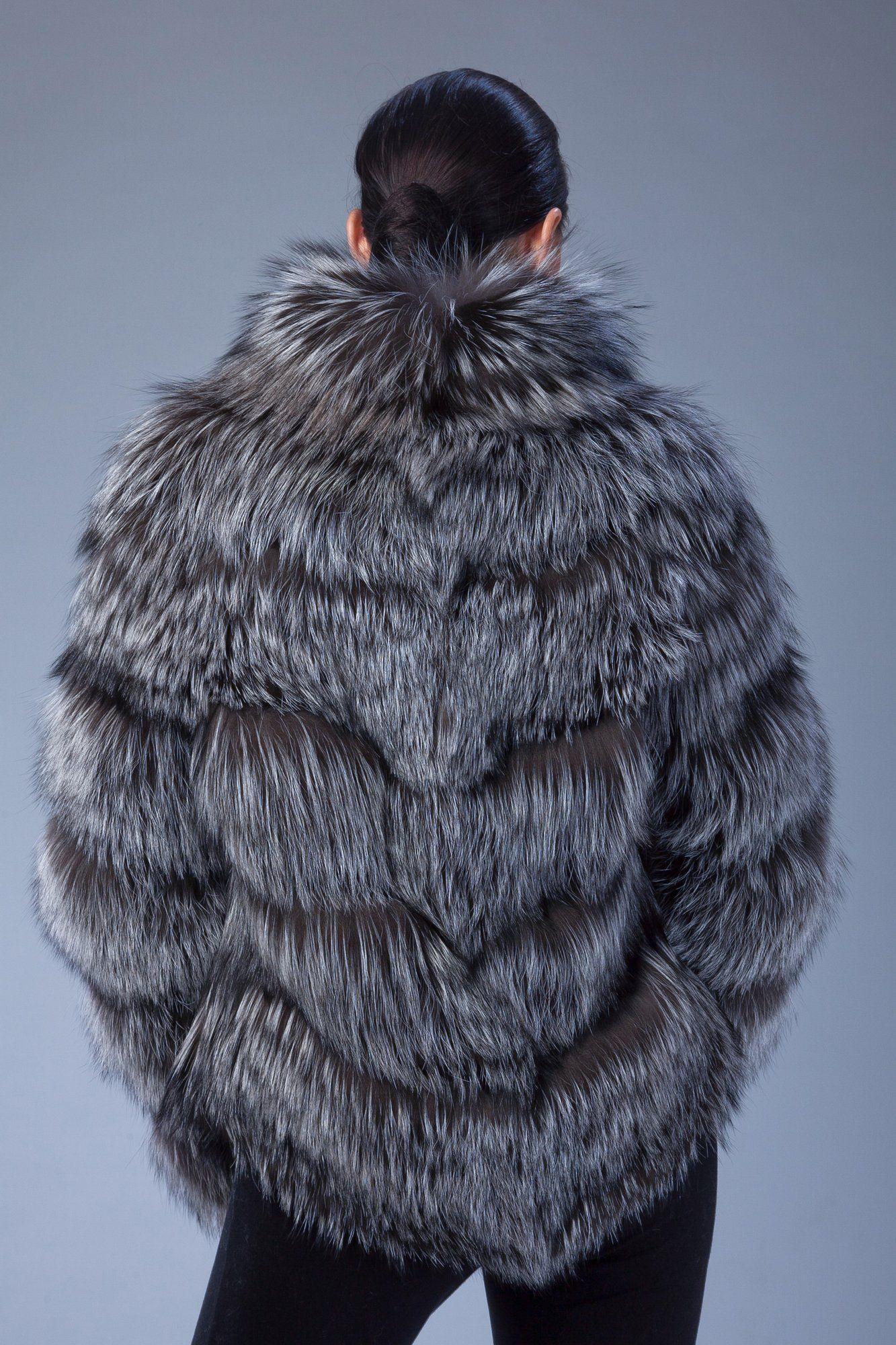 Куртка из чернобурки фото