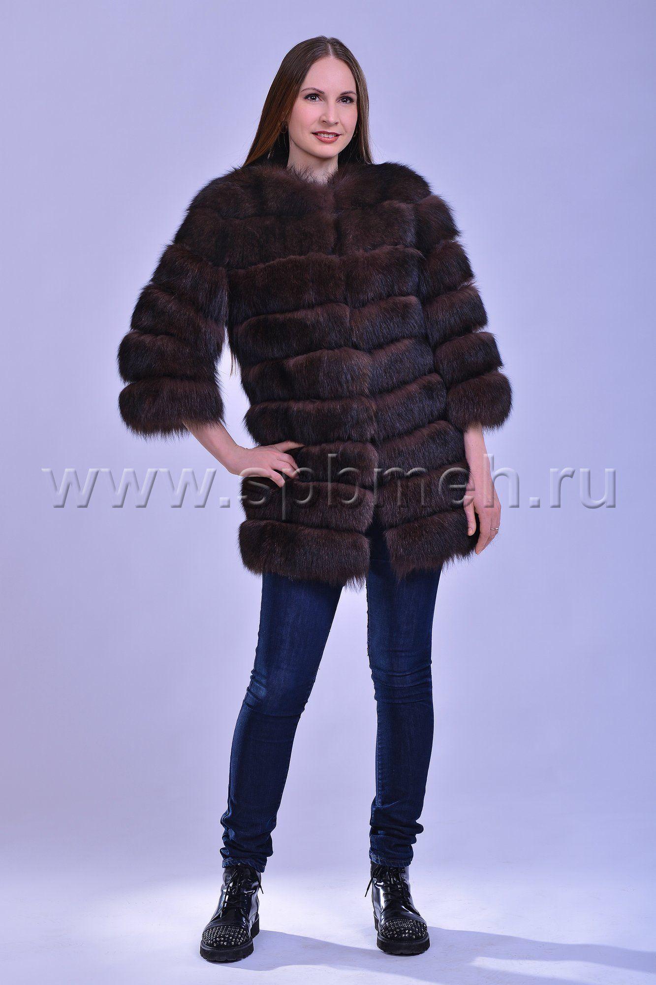 Жакет из песца фото