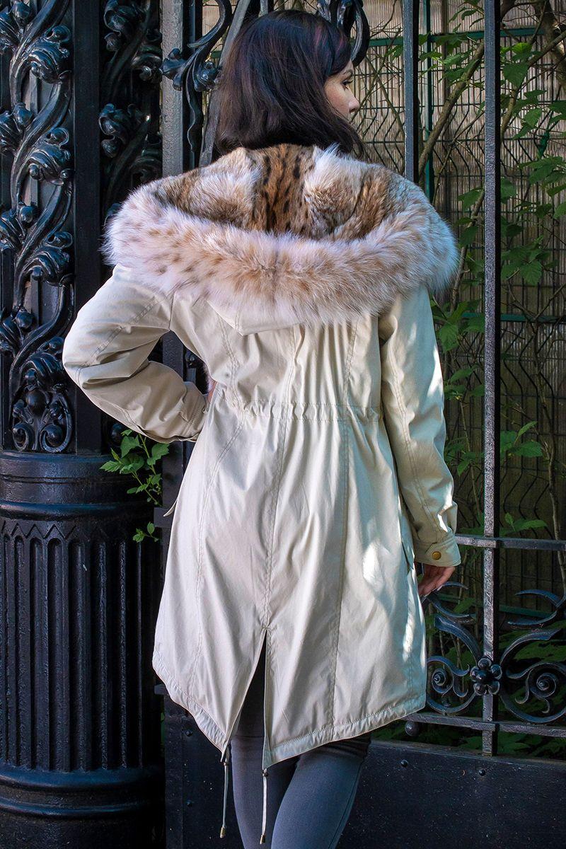 Парка с мехом рыси фото