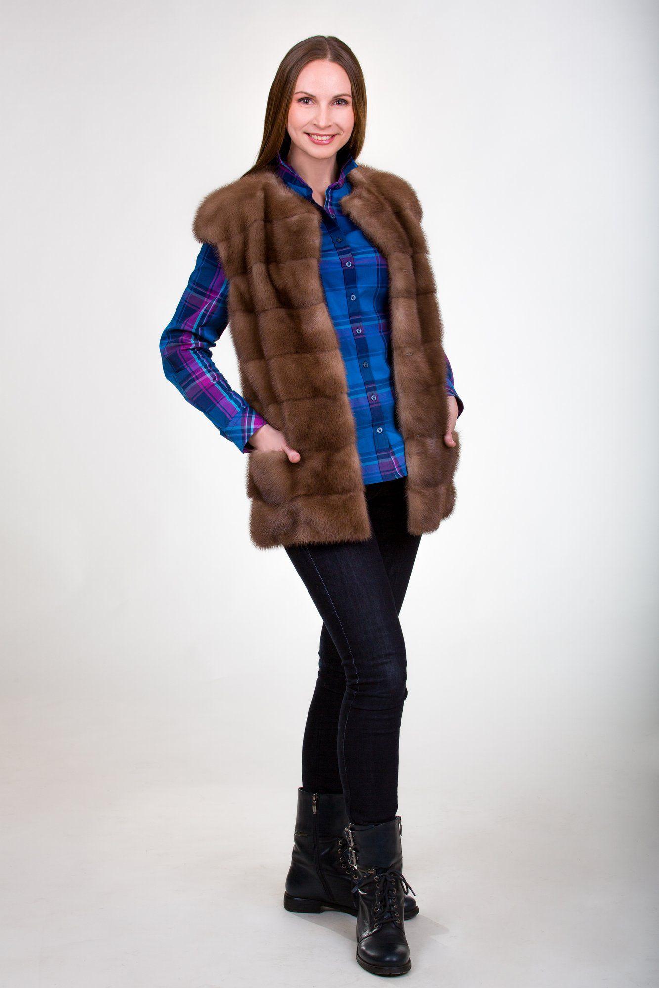 Жилет  из норки фото