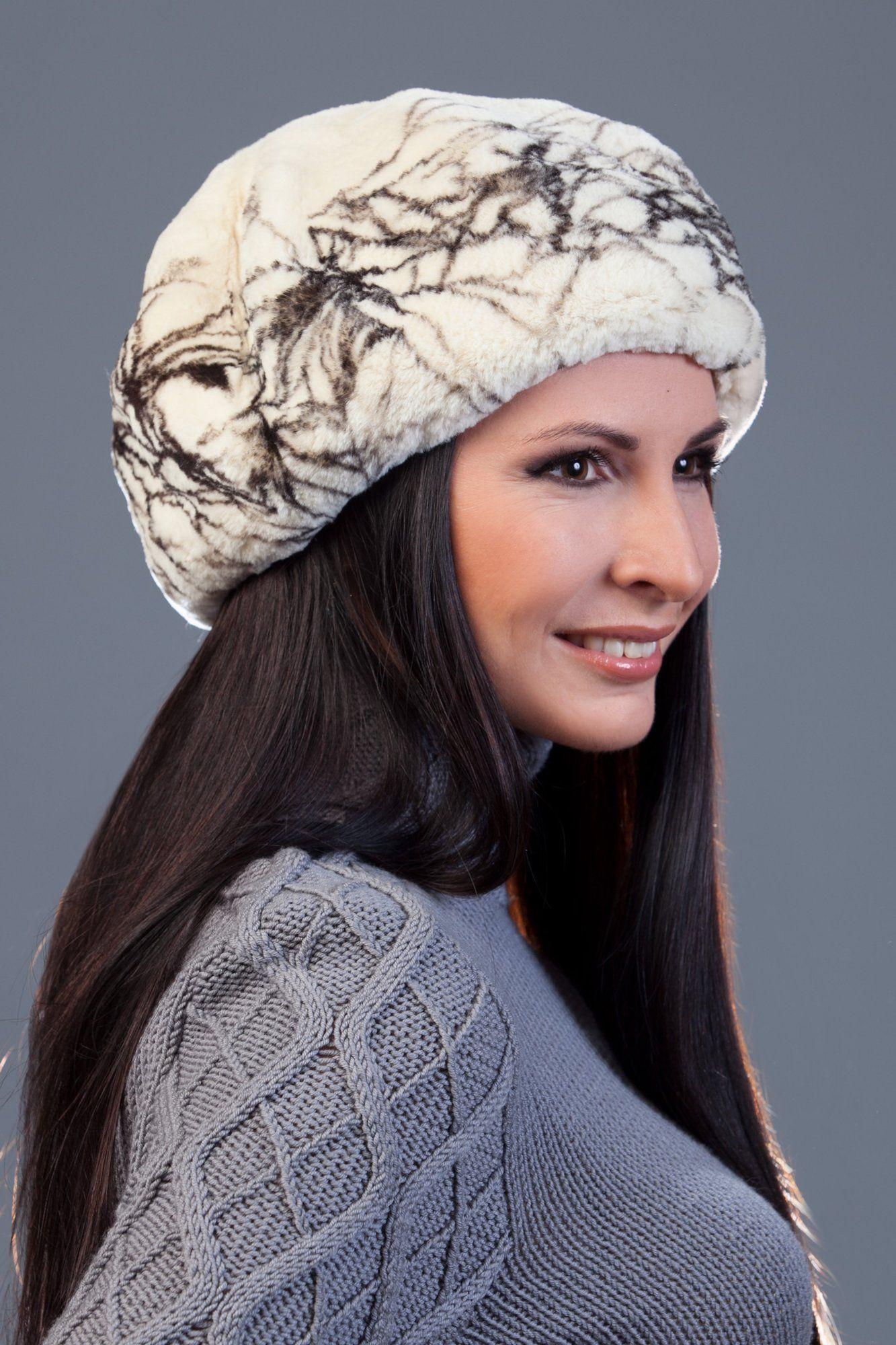 Шапка из меха кролика фото