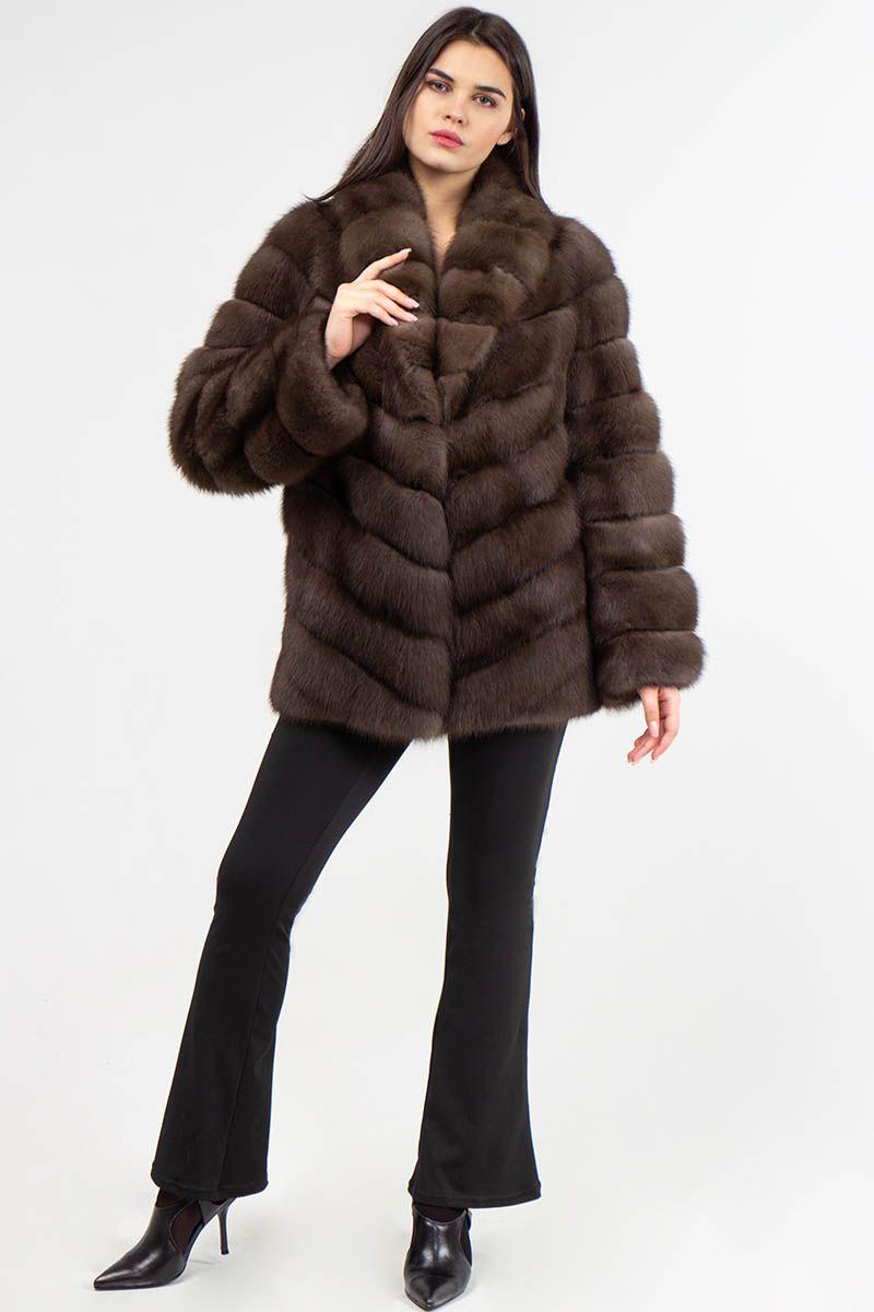 Шуба из куницы фото