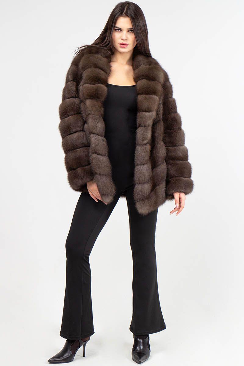 Шуба из куницы фото