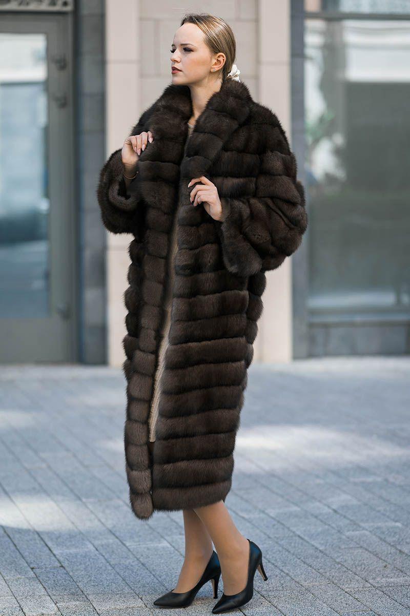 Шуба из меха баргузинского соболя фото